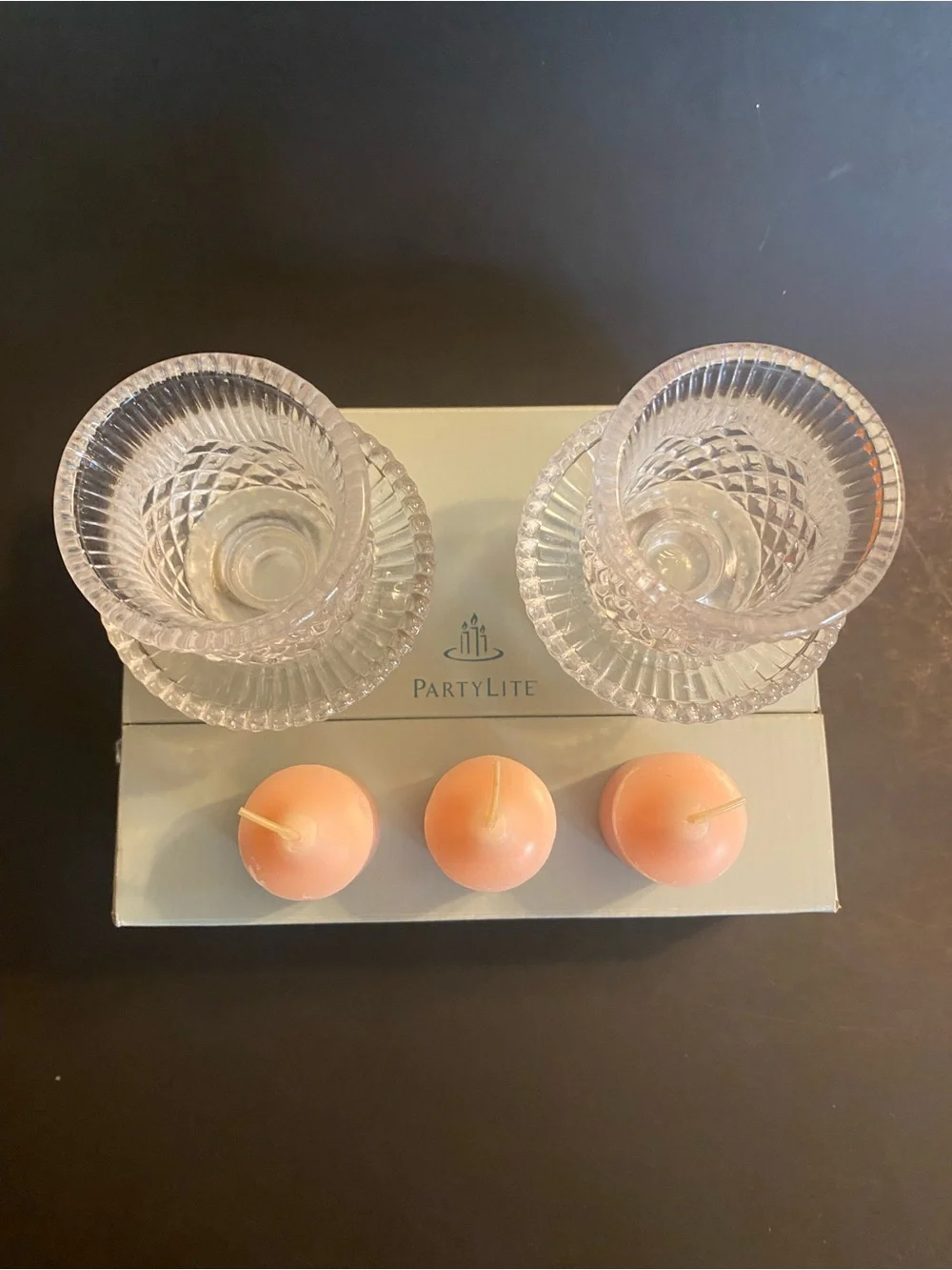 Partylite Votive Candle Holder Set of Two  Original Box Williamsburg Retired - Picture 3 of 8